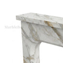 Marble fireplace for sale in Calacatta Gold - Image 4