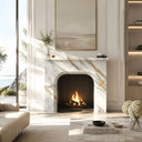 Marble fireplace for sale in Calacatta Gold - Image 2