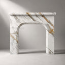 Marble fireplace for sale in Calacatta Gold - Image 6