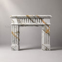 Marble fireplace surround in Calacatta Gold - Image 6