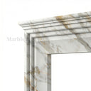 Marble fire surround in Calacatta Gold - Image 4