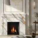 Marble fire surround in Calacatta Gold - Image 6