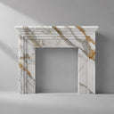 Marble fire surround in Calacatta Gold - Image 7