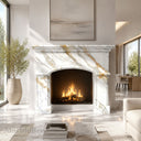 Marble fireplace mantel in Calacatta Gold - Image 2