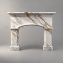 Marble fireplace mantel in Calacatta Gold - Image 6
