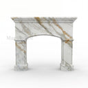 Marble fireplace mantel in Calacatta Gold - Image 1