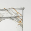 White marble fireplace in Calacatta Gold - Image 5