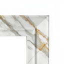 White marble fireplace in Calacatta Gold - Image 7