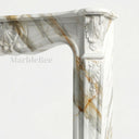 White marble fireplace in Calacatta Gold - Image 3
