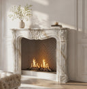 White marble fireplace in Calacatta Gold - Image 2