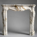 White marble fireplace in Calacatta Gold - Image 5