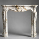 White marble fireplace in Calacatta Gold - Image 5