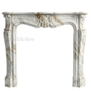 White marble fireplace in Calacatta Gold - Image 1