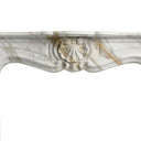 White marble fireplace in Calacatta Gold - Image 6