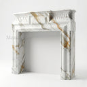 White marble fireplace in Calacatta Gold - Image 1
