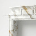White marble fireplace in Calacatta Gold - Image 6
