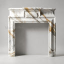 White marble fireplace in Calacatta Gold - Image 4