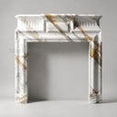 White marble fireplace in Calacatta Gold - Image 4