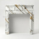 White marble fireplace in Calacatta Gold - Image 5