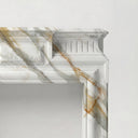 White marble fireplace in Calacatta Gold - Image 3