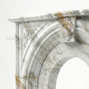 White marble fireplace in Calacatta Gold - Image 5