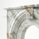 White marble fireplace in Calacatta Gold - Image 5