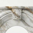White marble fireplace in Calacatta Gold - Image 7