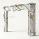 French Marble fireplace in Calacatta Gold - Image 3