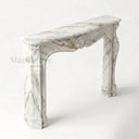 French Marble fireplace in Calacatta Gold - Image 5