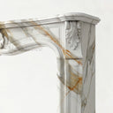 French Marble fireplace in Calacatta Gold - Image 4