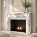 French Marble fireplace in Calacatta Gold - Image 7