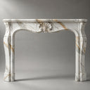 French Marble fireplace in Calacatta Gold - Image 6