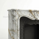 French Marble fireplace in Calacatta Gold - Image 4
