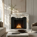 French Marble fireplace in Calacatta Gold - Image 6