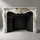 French Marble fireplace in Calacatta Gold - Image 7