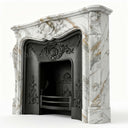 French Marble fireplace in Calacatta Gold - Image 7