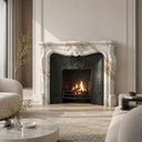 French Marble fireplace in Calacatta Gold - Image 2