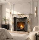 French Marble fireplace in Calacatta Gold - Image 6