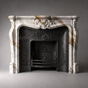 French Marble fireplace in Calacatta Gold - Image 5