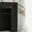 White marble fireplace in Calacatta Gold - Image 3