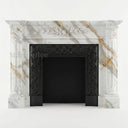 White marble fireplace in Calacatta Gold - Image 1