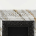White marble fireplace in Calacatta Gold - Image 6