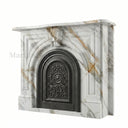 French Marble fireplace in Calacatta Gold - Image 1
