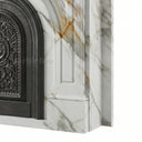 French Marble fireplace in Calacatta Gold - Image 4