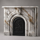 French Marble fireplace in Calacatta Gold - Image 5