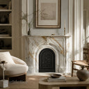 French Marble fireplace in Calacatta Gold - Image 2