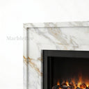 Marble electric fireplace in Calacatta Gold - Image 5