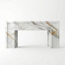 Marble electric fireplace in Calacatta Gold - Image 1
