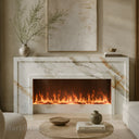 Marble electric fireplace in Calacatta Gold - Image 2