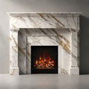 Marble fireplace mantel in Calacatta Gold - Image 5